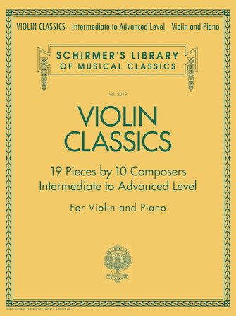 Violin Classics - Schirmer's Library of Musical Classics Vol. 2079