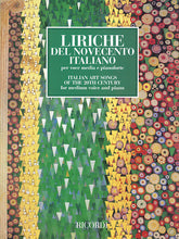 Italian Art Songs of the 20th Century for Medium Voice and Piano