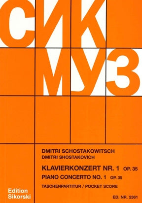 Shostakovich Piano Concerto No 1 Study Score