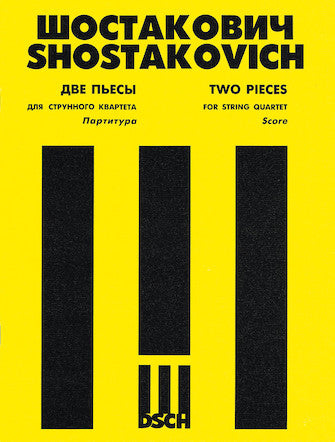 Shostakovich Two (2) Pieces For String Quartet: 1. Elegy, 2. Polka Score