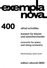 Schnittke Concerto For Piano And String Orchestra Piano Score