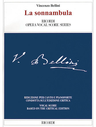 Bellini La Sonnambula Vocal Score