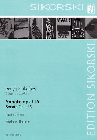 Sonata For Cello Solo In D-major (arr. Of Violin Sonata   D-major Op. 115)