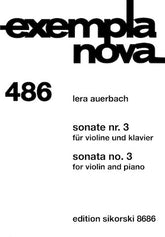 Auerbach Sonata No 3 Violin &