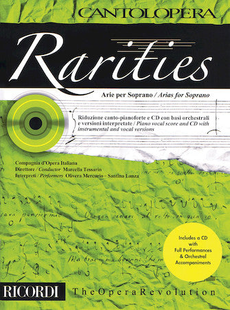 Rarities: Arias For Soprano Pno/voc Score And Cd With Instrumental And Vocal Versions