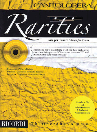 Rarities: Arias For Tenor Pno/voc Score And Cd With Instrumental And Vocal Versions