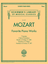 Mozart - Favorite Piano Works - Schirmer's Library Of Musical Classics