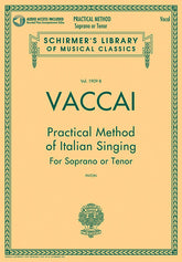 Vaccai Practical Method Of Italian Singing For Soprano Or Tenor - Book/accompaniment audio