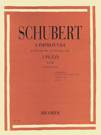 Schubert, Franzt - 8 Impromptus, D. 899 (Op. 90) and D. 935 (Op. 142), and 3 Pieces, D. 946 Piano