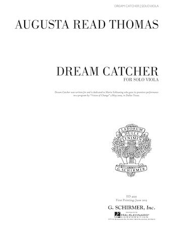 Thomas Dream Catcher - Solo Viola
