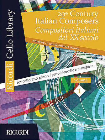 20th Century Italian Composers Vol. 1 Cello and Piano