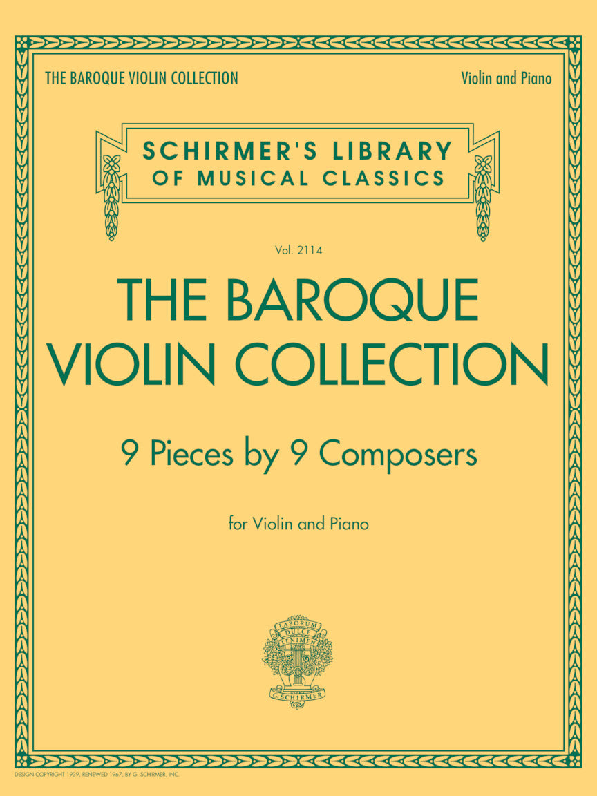 Baroque Violin Collection - Schirmer's Library of Musical Classics Vol. 2114