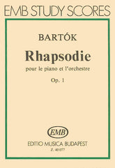 Bartok Rhapsody Op. 1 Study Score