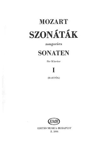 MOZART SONS PF V1 BARTOK ED