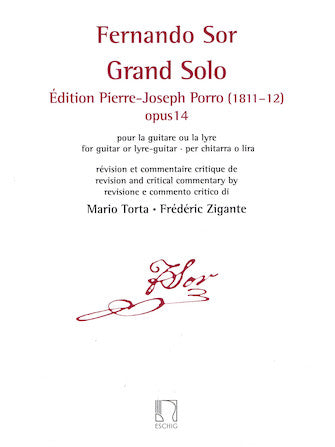 Sor Grand Solo: Edition Pierre Porro (1811-12), Op. 14