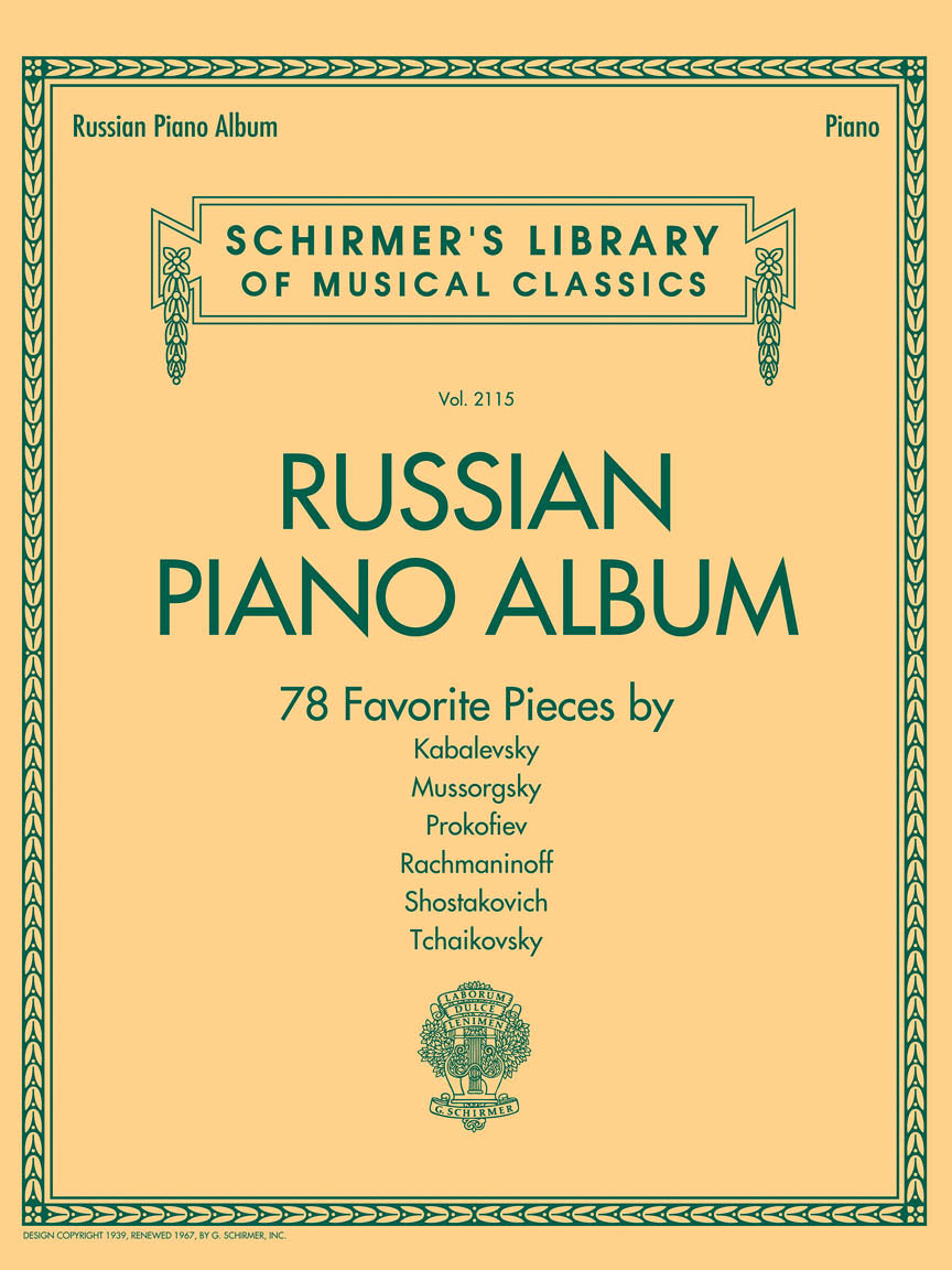 Russian Piano Album  - Schirmer's Library of Musical Classics Vol. 2115