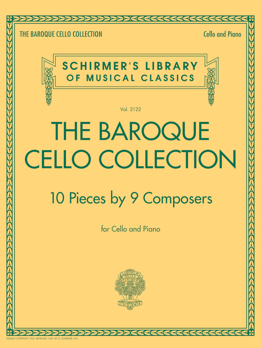 Baroque Cello Collection - Schirmer's Library of Musical Classics Vol. 2122