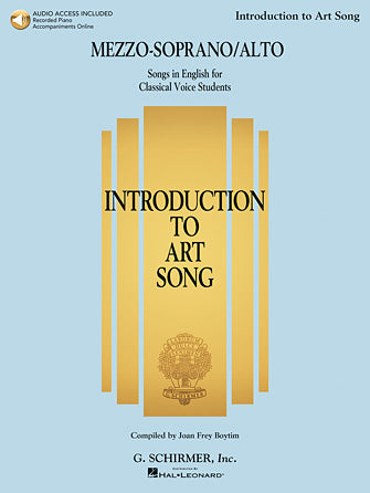 Introduction to Art Song for Mezzo-Soprano/Alto - With Recorded Piano Accompaniments