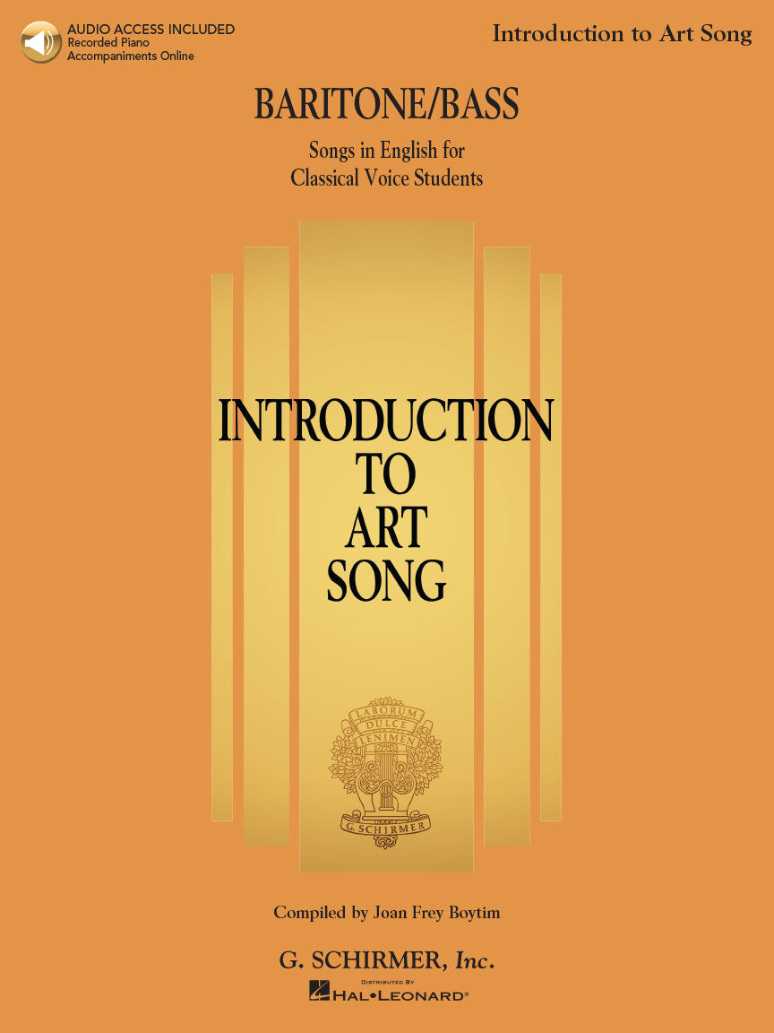 Introduction to Art Song for Baritone/Bass - With Recorded Piano Accompaniments