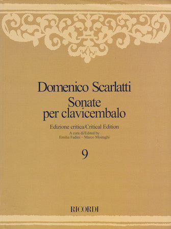 Sonate per Clavicembalo Volume 9 Critical Edition Harpsichord