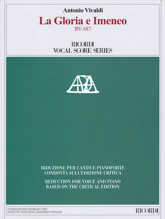 Vivaldi La Gloria e Imeneo RV 687 Vocal Score