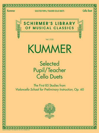 Kummer Selected Pupil/Teacher Cello Duets