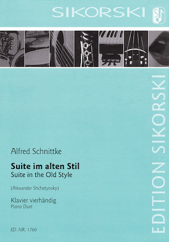 Schnittke Suite in the Old Style Piano Four Hands (2 Copies Needed to Perform)