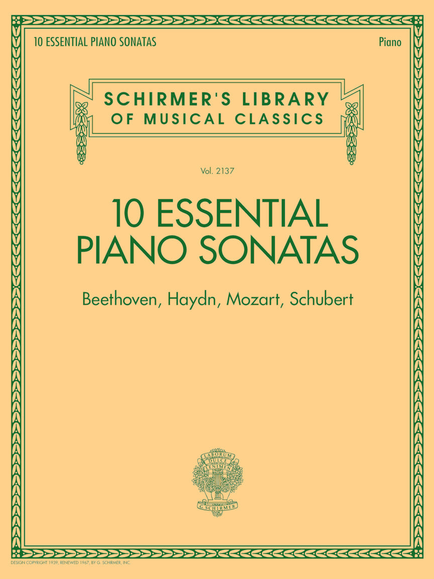 10 Essential Piano Sonatas - Schirmer's Library of Musical Classics - Vol. 2137