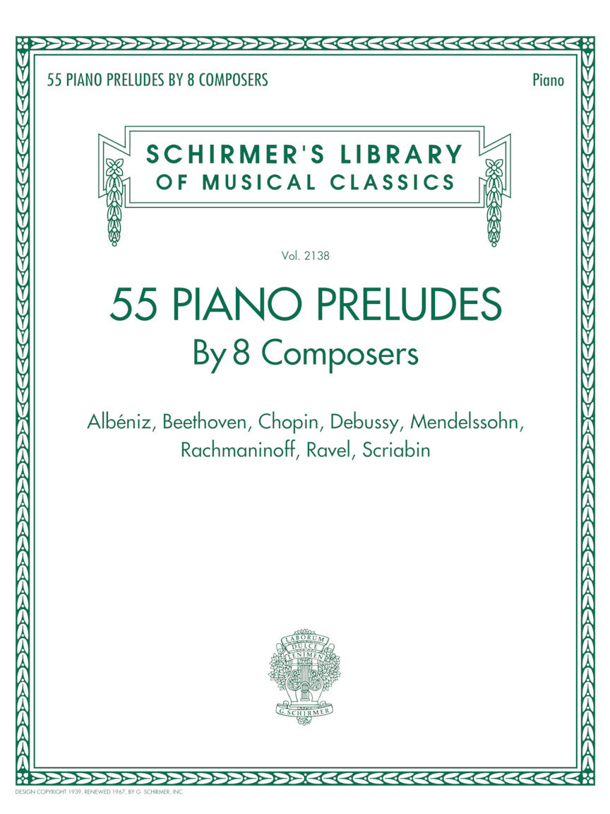 55 Piano Preludes by 8 Composers - Schirmer's Library of Musical Classics