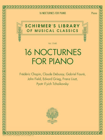 16 Nocturnes For Piano Schirmer Library - Schirmer Library 2140