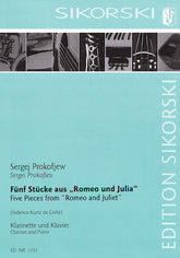 Prokofiev 5 Pieces from 'Romeo and Juliet' Clarinet and Piano