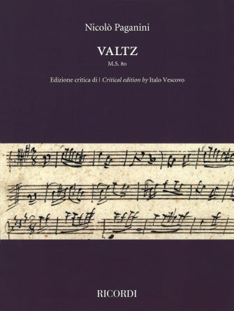 Valtz M.S. 80 Violin Critical Edition of Italo Vescovo
