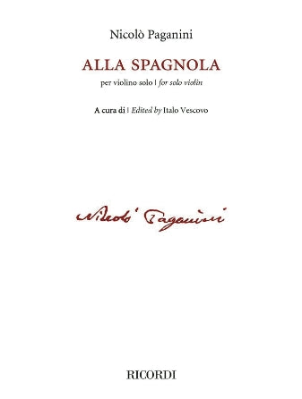 Paganini Alla Spagnola for Solo Violin