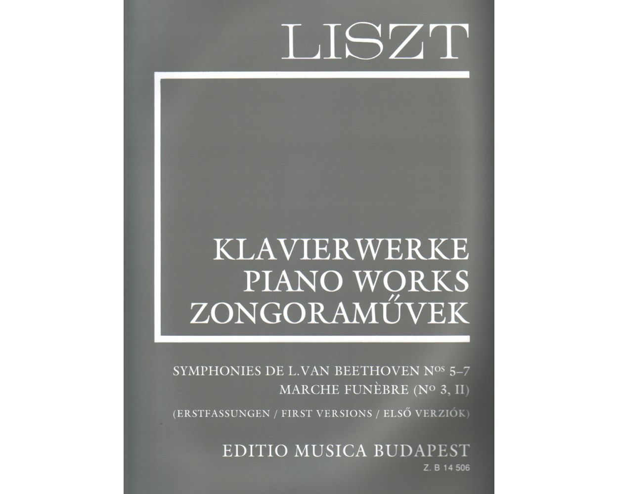 Liszt Beethoven Symphonies Nos 5-7, Marche Funebre (No. 3, II) (Suppl. 11) for Piano