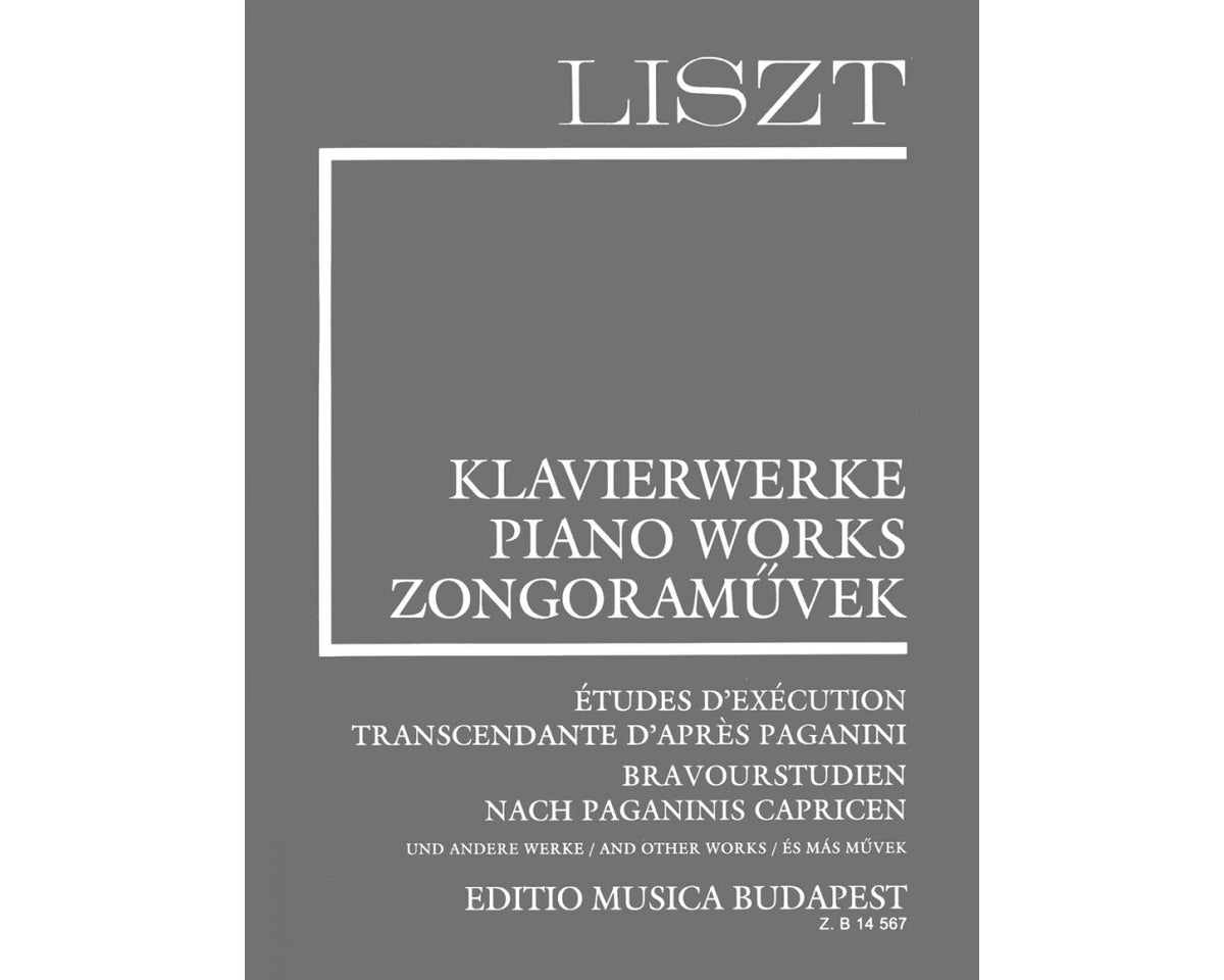 Liszt Etudes D'Execution Transcendante D'Apres Paganini