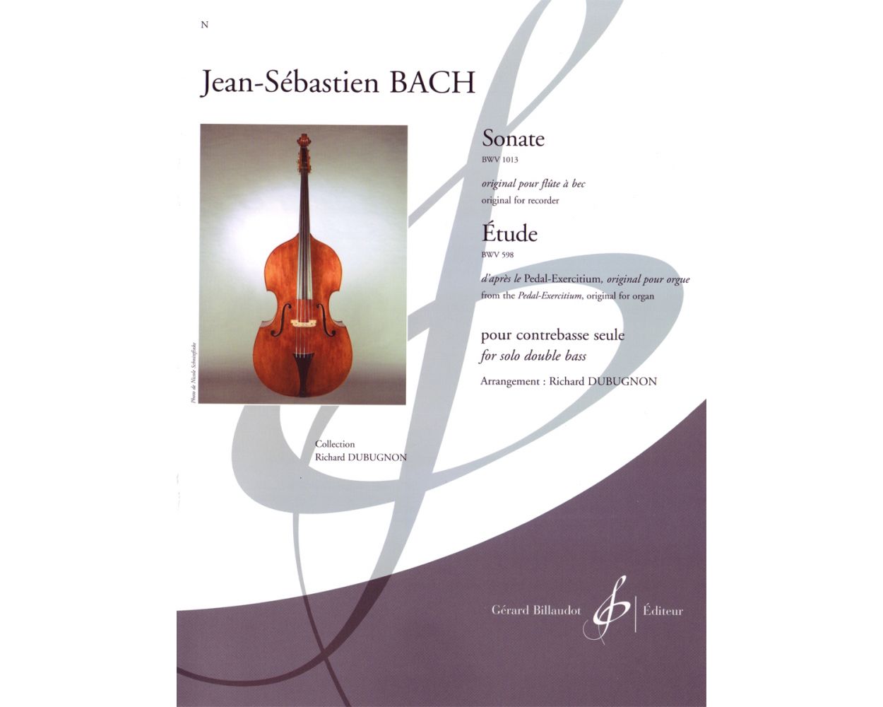 Bach Sonate BWV 1013 and Etude BWV 598 for Solo Double Bass