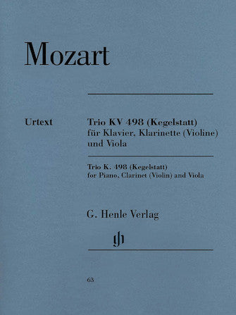 Mozart Trio in E flat major K 498 (Kegelstatt)