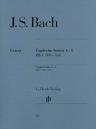 Bach English Suites Nos 1-3 BWV 806-808 O/P