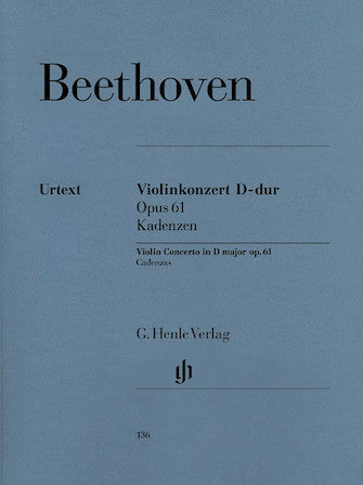 Beethoven Cadenzas to Violin Concerto Opus 61