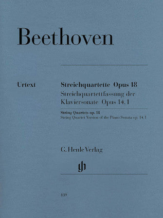 Beethoven String Quartets Opus 18 and String Quartet Version of Piano Sonata Opus 14 No 1