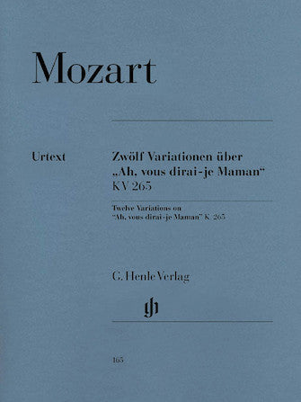 Mozart 12 Variations on Ah Vous Dirai-Je, Maman K265 (300e)