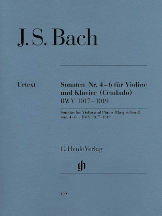 Bach Sonatas for Violin and Piano (Harpsichord) Nos 4-6 BWV 1017-1019