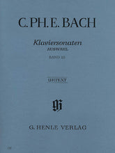 C. P. E. Bach Selected Piano Sonatas - Volume 3