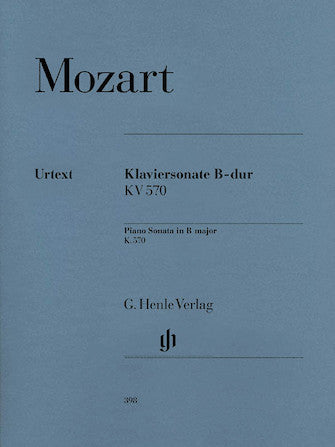 Mozart Piano Sonata in B flat major K570