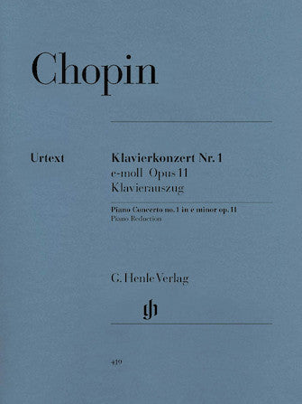 Chopin Concerto for Piano and Orchestra No 1 in E minor Opus 11
