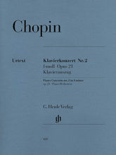 Chopin Concerto for Piano and Orchestra No 2 in F minor Opus 21