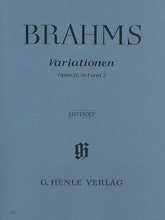 Brahms Variations Op. 21 Nos. 1 and 2
