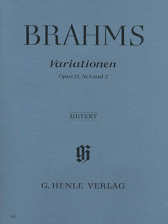 Brahms Variations Op. 21 Nos. 1 and 2