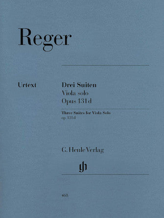 Reger 3 Suites for Viola Solo Opus 131d