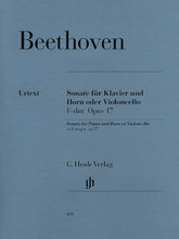 Beethoven Sonata in F major for Piano and Horn (or Violoncello) Opus 17
